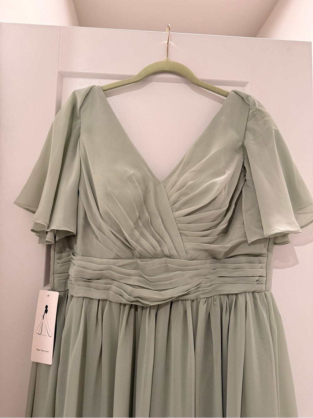 NWT Sage Green Maxi Dress Size 14 - Picture 2 of 4